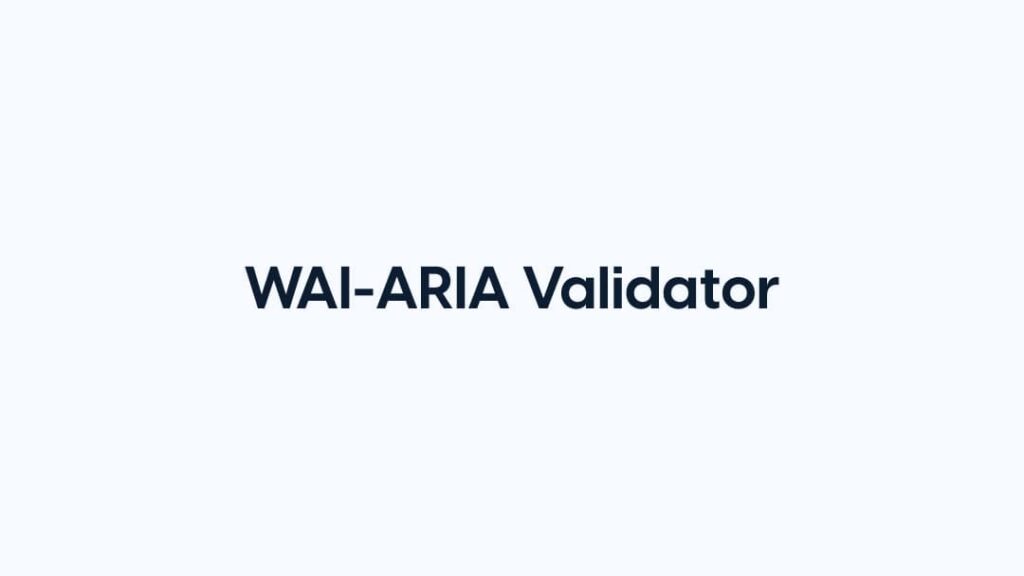 WAI-ARIA Validator logo: A tool for checking the use of Accessible Rich Internet Applications in HTML code, ensuring web content is accessible to all users.