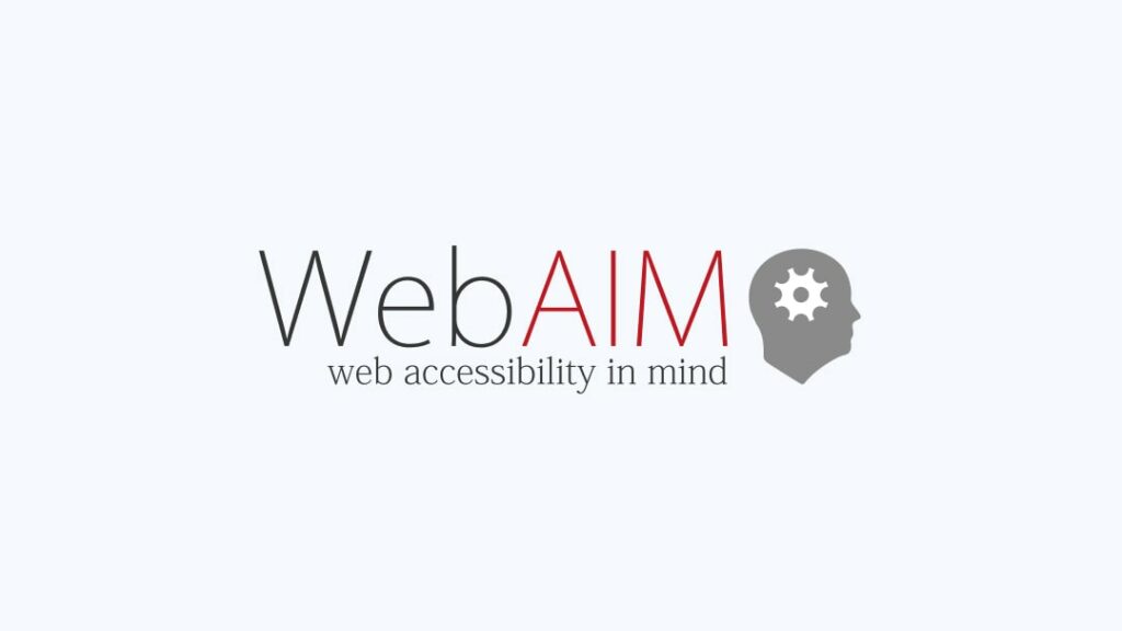 WebAIM logo: Leading provider of web accessibility resources, training, and tools for improving the accessibility of websites.