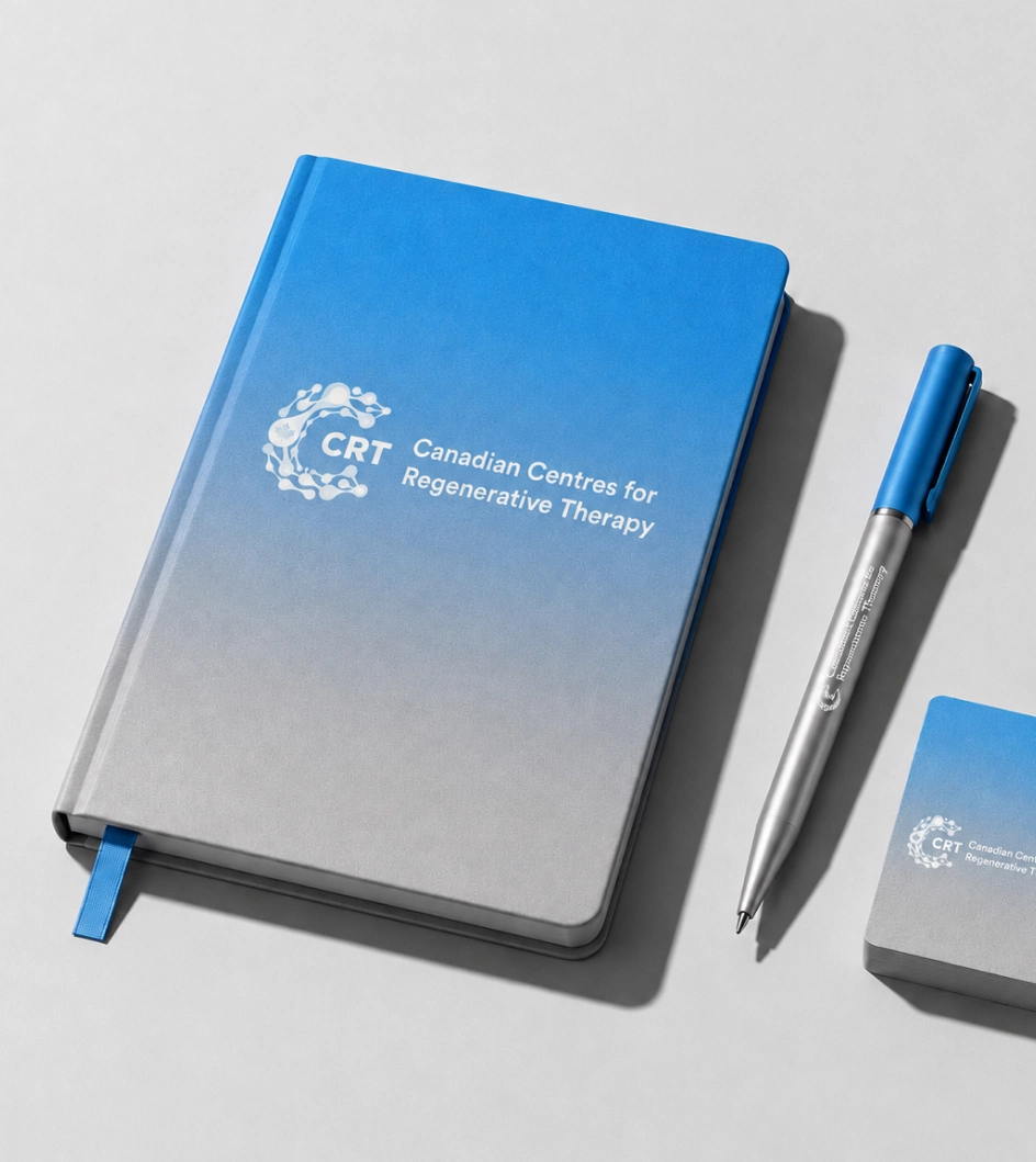 CCRT branded notebook and pen