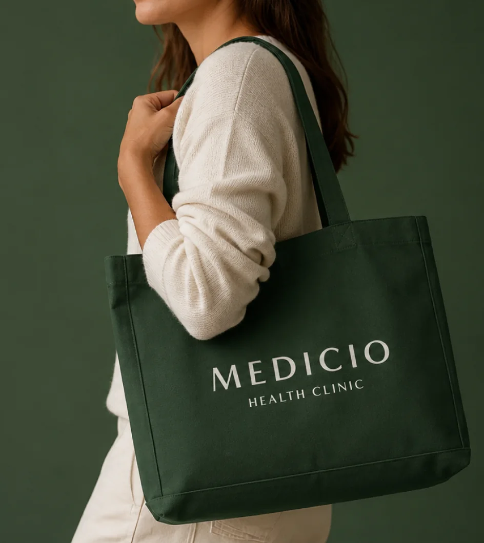 Medicio Health Clinic green tote bag