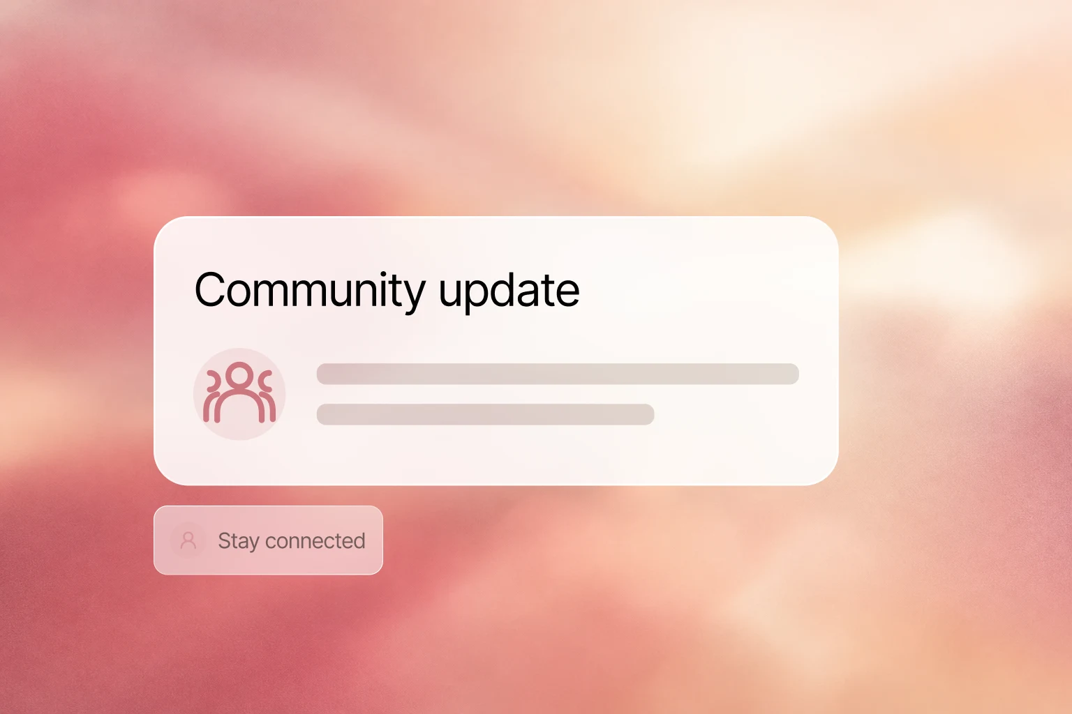 A community update keeping members connected.